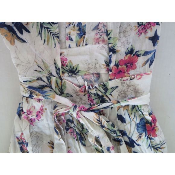 American Eagle Outfitters Women's Sz 4 Multi Floral Maxi Dress w/Shorts Romper - Picture 11 of 12